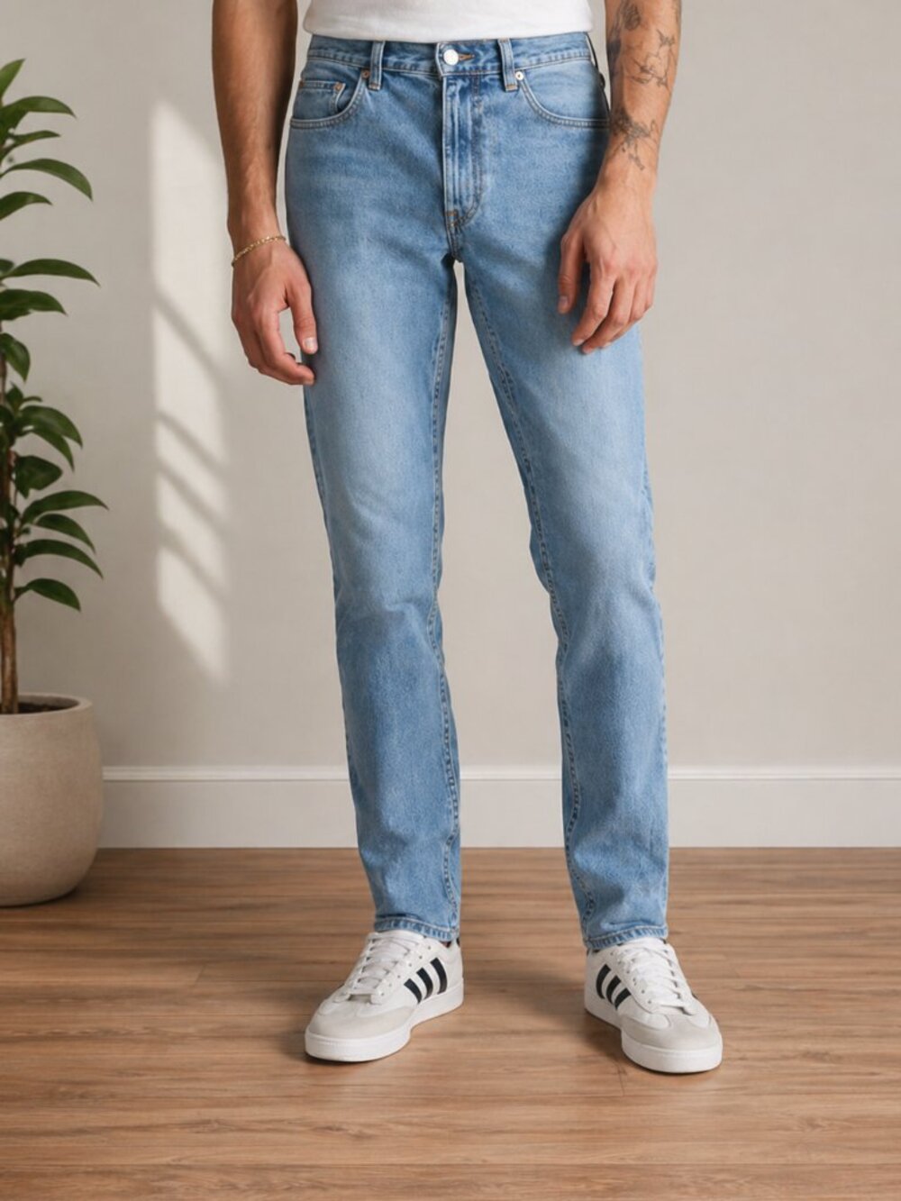Quince Men NWT 34x30 Arctic Blue Warren Stretch Slim Fit Jeans